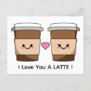 Recherche de café kawaii cartes postales Amour