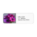 Search for beautiful blooms return address labels Purple