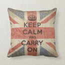 Search for keep calm and carry on pillows Motivational