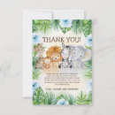 Search for cute monkey thank you cards Tropical leaves