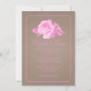 Search for pink and brown wedding invitations Rustic