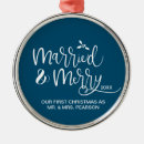 Search for first date ornaments Merry and married