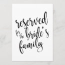 Search for reserved for brides family Calligraphy