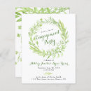 Search for wreath engagement party invitations Green