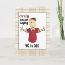Search for men 40th birthday cards Male
