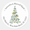 Search for round return address return address labels Christmas tree