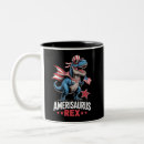 Search for dinosaur t rex mugs Red white blue