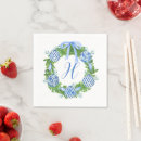 Search for monogram christmas napkins Wreath