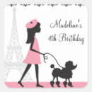 Search for paris poodle stickers Birthday