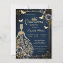 Search for navy blue gold quinceanera invitations Quinceañera