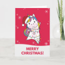 Recherche de licorne kawaii vœux cartes Vacances