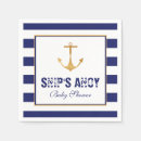 Search for anchor napkins Blue and white stripes