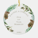 Search for 1st year married ornaments Newlywed