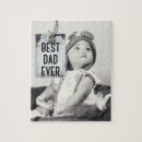 Search for best dad ever puzzles Black and white