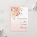 Search for peach flower wedding invitations Blush pink