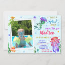 Search for jellyfish birthday invitations Under the sea