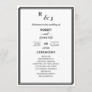 Search for traditional wedding programs Initials or monogram