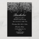 Search for black bachelor party invitations White