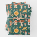 Search for mushrooms wrapping paper Forest