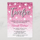 Search for 12th birthday invitations Glitter