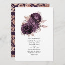 Search for purple and rose gold wedding invitations Flowers
