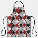 Search for black white red aprons Retro