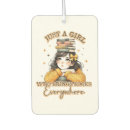 Search for funny girl car accessories Illustration