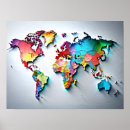 Recherche de world map posters Monde