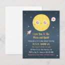 Search for moon and back baby shower invitations Outer space