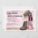Search for military baby shower invitations Pink
