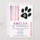 Search for paw print birthday invitations Watercolor