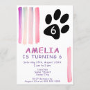 Search for paw prints invitations Watercolor