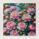 Recherche de pivoine rose puzzles Nature