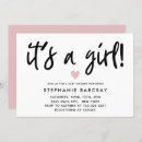 Search for heart baby shower invitations Pink