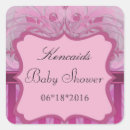 Search for pink damask stickers Baby shower