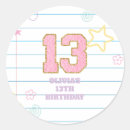 Search for 13th birthday stickers Pink