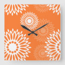 Recherche de mandala orange horloges Moderne