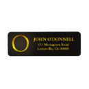 Search for monogram o return address labels Elegant