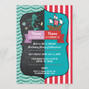 Recherche de pirate birthday invitations Sirène et pirate