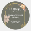 Search for fiftieth anniversary wedding stickers Floral