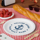 Recherche de ancre marine assiettes Blanc