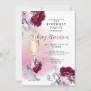 Search for champagne glass birthday invitations Watercolor