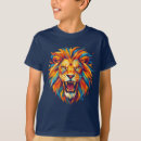 Search for geometric kids tshirts Lion