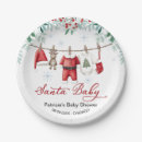 Search for santa paper plates Boy baby shower