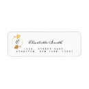 Search for black floral return address labels Bridal