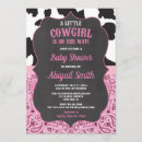 Recherche de cow baby shower fille invitations Rose
