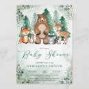 Search for woodland animals baby shower invitations Winter
