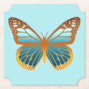 Recherche de papillon bleu dessous de verres Printemps