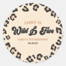 Recherche de anniversaire 5 autocollants Girl