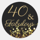 Search for 40 years old stickers Black